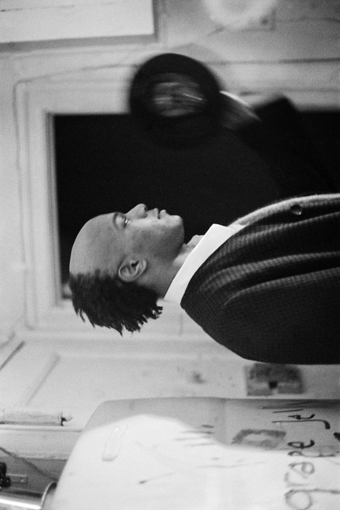 Shaved Head, Looking Down